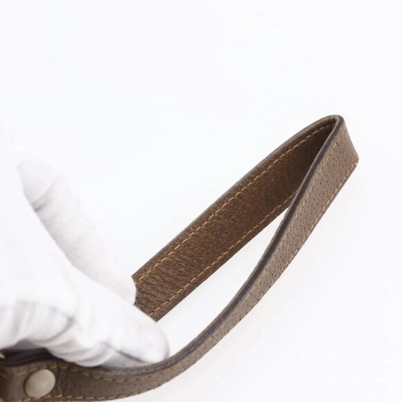 GUCCI GG Supreme Web Sherry Line Clutch Bag PVC Beige Gold 89 01 034 Auth 147495 - Picture 8 of 16